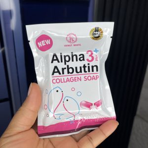 Alpha arbutin and collagen soap